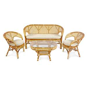 Комплект кофейный Пеланги (стол + 2 кресла + трехместный диван) 02/15-3