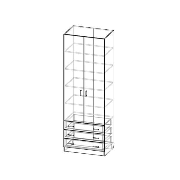 Купить шкаф двухстворчатый шр-223 - 12 260 ₽