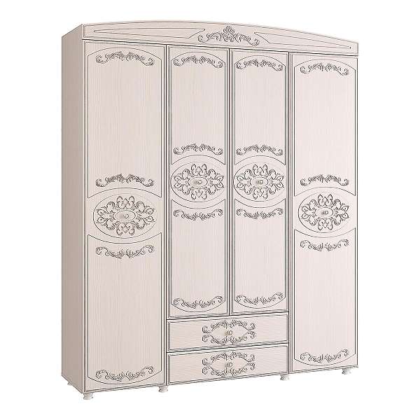 Купить шкаф четырехдверный комбинированный каролина - 27 069 руб.