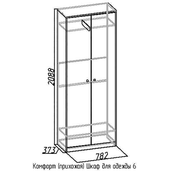 Купить шкаф для одежды 6 комфорт - 9 588 ₽
