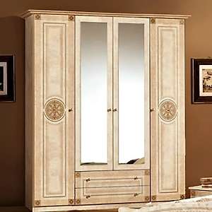 Шкаф четырехдверный с зеркалами Рома