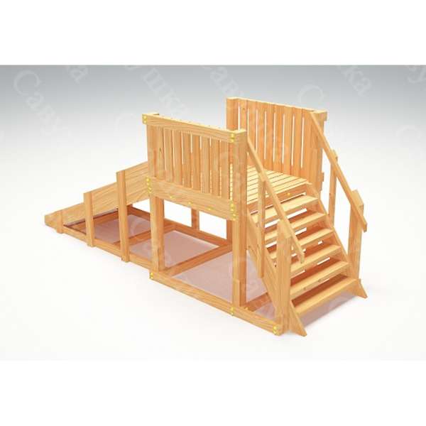 Купить зимняя деревянная горка савушка зима wood 1 - 55 000 руб.