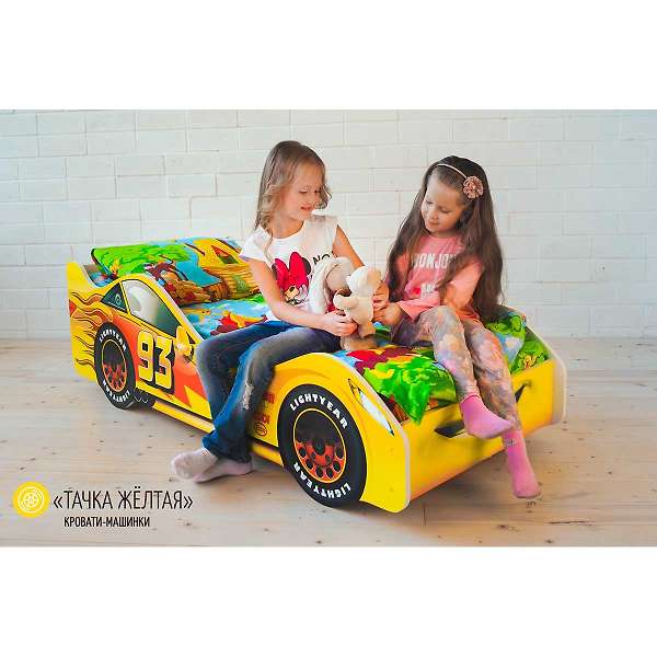 Купить кровать-машина тачка желтая - 6 990 руб.