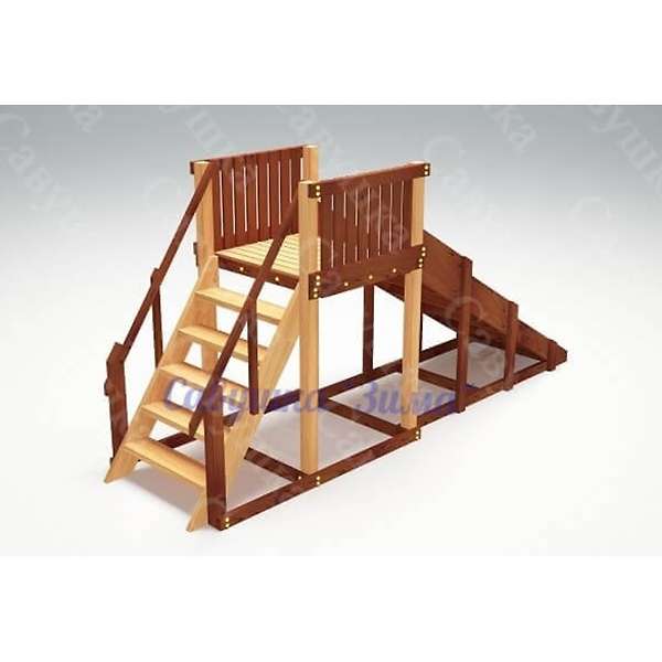 Купить зимняя деревянная горка савушка зима 2 - 69 900 руб.