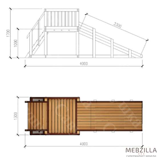 Купить зимняя деревянная горка савушка зима wood 1 - 55 000 руб.