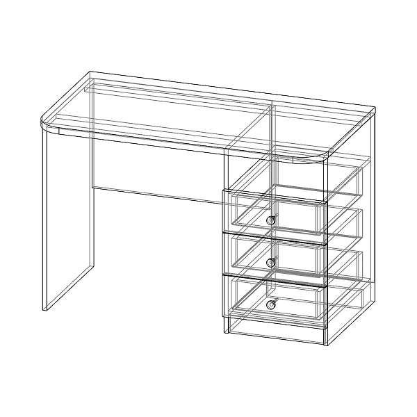 Купить стол письменный с 3 ящиками соло сл-51 - 8 460 ₽