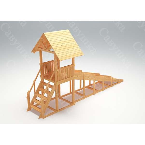 Купить зимняя деревянная горка савушка зима wood 5 - 93 000 руб.