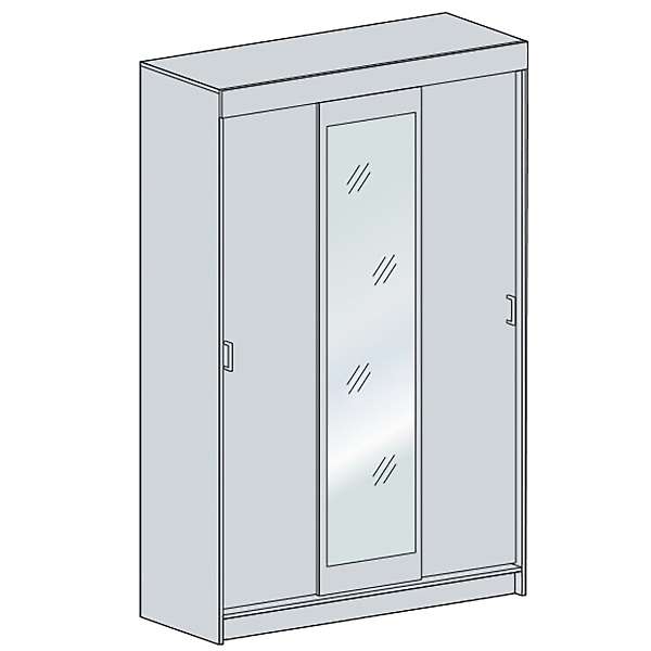 Купить шкаф-купе трехдверный шк-551 мс бася - 15 600 ₽