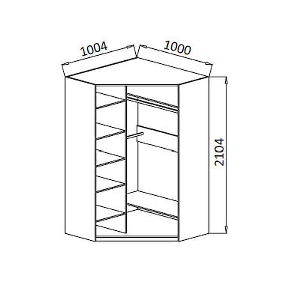 Купить шкаф угловой юниор-6 пм-14 - 22 460 руб.