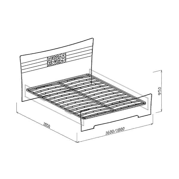 Купить кровать № 1 1600 роберта - 19 667 руб.