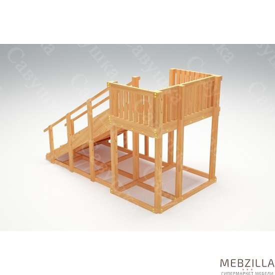 Купить зимняя деревянная горка савушка зима wood 3 - 78 000 руб.