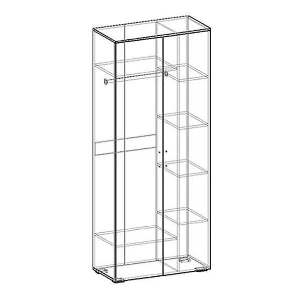 Купить шкаф двухдверный комбинированный виктория - 19 275 руб.