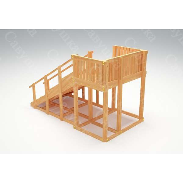 Купить зимняя деревянная горка савушка зима wood 3 - 78 000 руб.