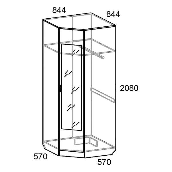 Купить шкаф угловой св-51 светлана лдсп стандарт - 7 068 руб.