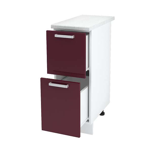 Купить шкаф напольный с двумя ящиками лира шн2я 300 б/ст - 3 506 ₽