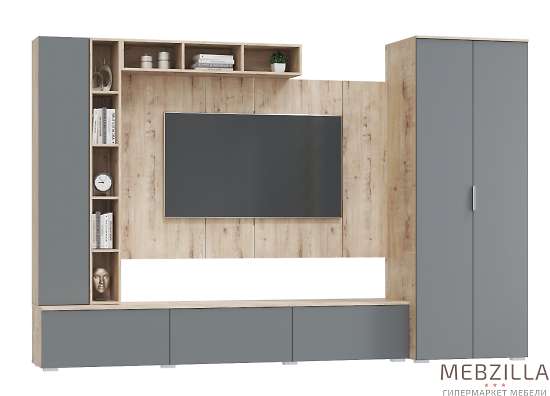 Купить гостиная модульная сканди. комплект 5, смоки - 53 580 руб.