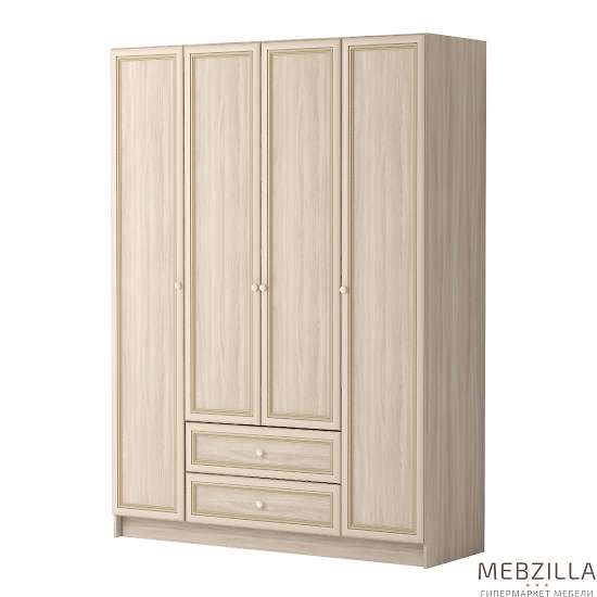 Купить шкаф комбинированный 4-х дверный с ящиком без зеркала брайтон 25 - 30 352 руб.