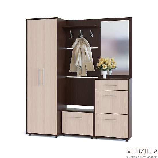 Купить прихожая пз-3 + тп-2 + вш-5.1 + тп-1 + шо-1 - 26 800 руб.