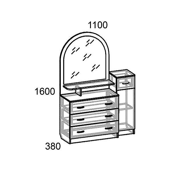 Купить комод макияжный св-17 светлана лдсп стандарт - 7 448 руб.