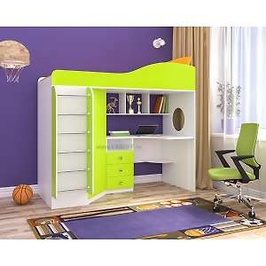 Кровать-чердак Кадет 1 с металлической лестницей