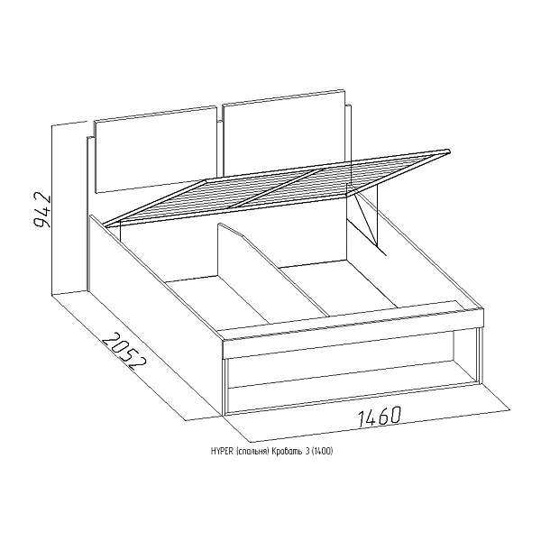 Купить кровать 3 hyper - 23 245 ₽