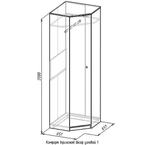 Купить шкаф угловой 1 комфорт - 9 186 ₽