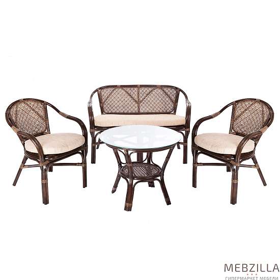 Купить комплект кофейный ellena (стол + 2 кресла + диван) 11/21 - 43 731 руб.