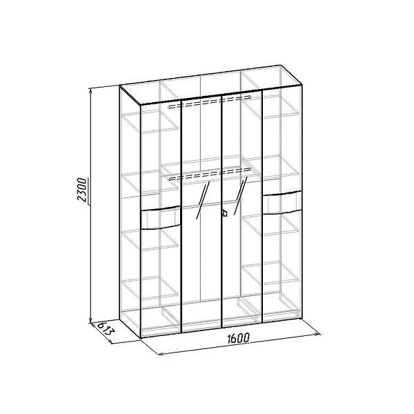 Купить шкаф для одежды и белья 555 амели - 34 414 руб.