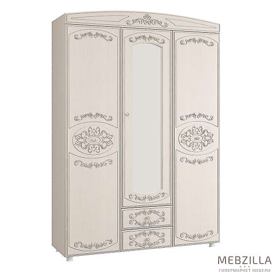 Купить шкаф трехдверный комбинированный с зеркалом каролина - 24 826 руб.