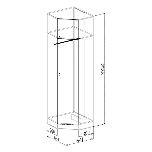 Купить шкаф угловой вега - 10 232 руб.