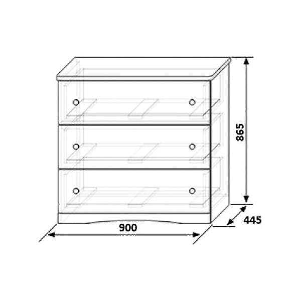Купить комод жемчужина кмк 0380.3 - 18 760 руб.