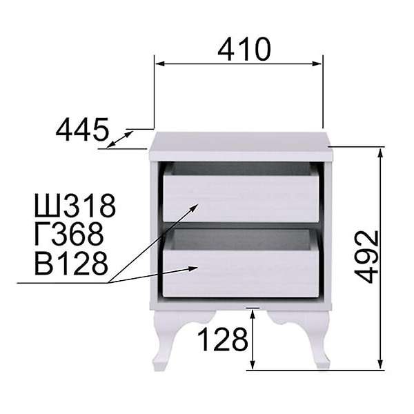 Купить тумба прикроватная принцесса - 8 750 ₽