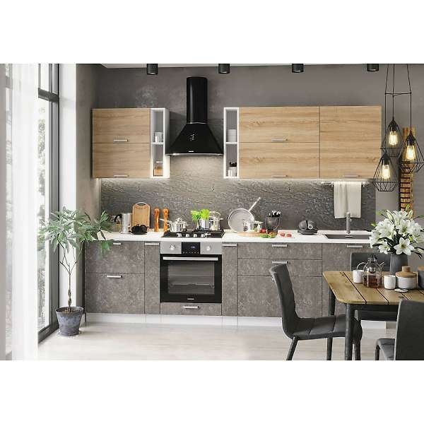 Купить шкаф навесной открытый угловой бетон швпу 300-720 - 1 068 ₽