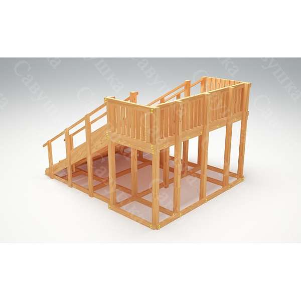 Купить зимняя деревянная горка савушка зима wood 4 - 109 900 руб.