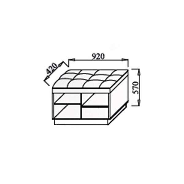 Купить тумба для обуви с мягким элементом в-1 loft визит-3 - 10 140 руб.