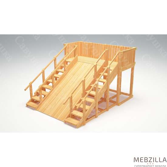 Купить зимняя деревянная горка савушка зима wood 4 - 109 900 руб.
