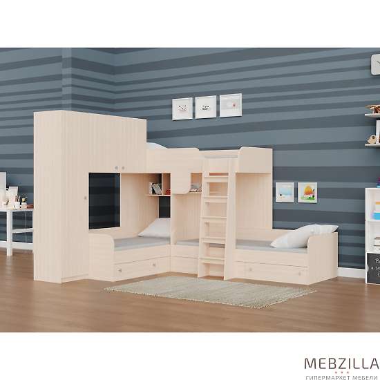 Купить кровать трехместная двухъярусная трио/1 - 45 400 руб.