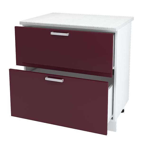 Купить шкаф напольный с двумя ящиками линда шн2я 800 б/ст - 6 470 ₽