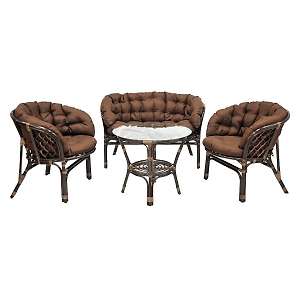 Комплект кофейный Багама (стол + 2 кресла + диван) 03/10 (S)