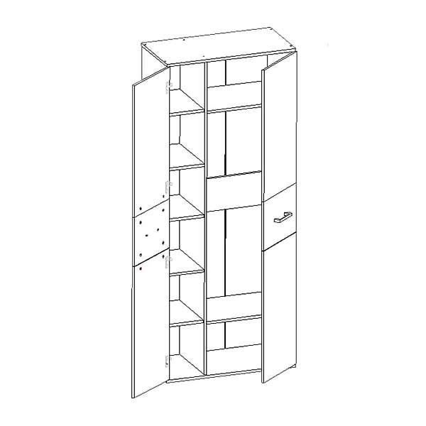 Купить шкаф двухдверный город шк-2м - 12 710 руб.