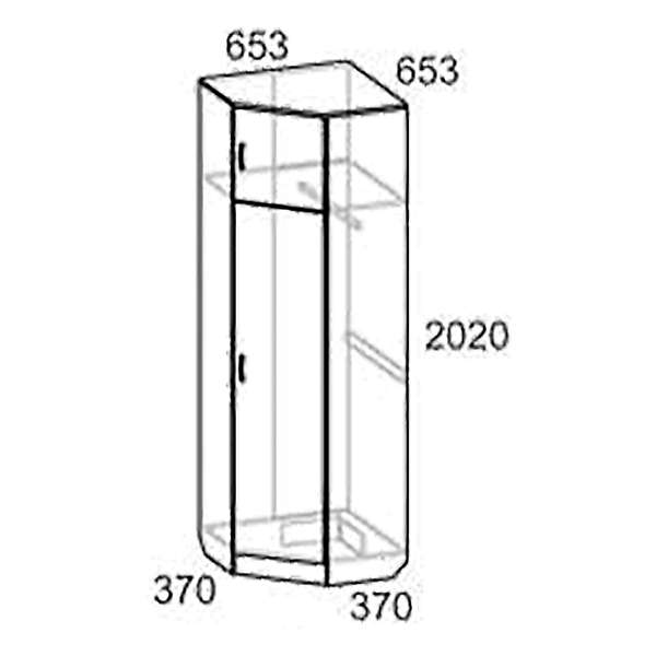 Купить шкаф угловой м-6 машенька - 5 244 руб.