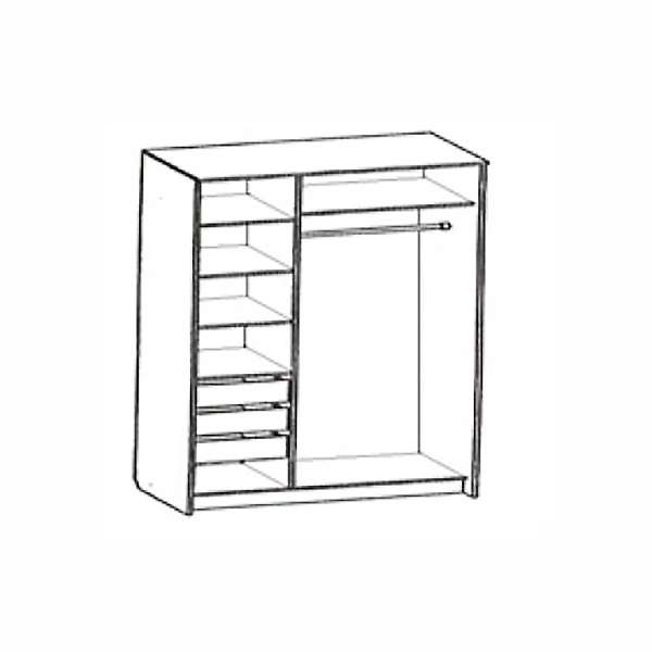 Купить шкаф-купе двухдверный с ящиками топ-лайн - 18 590 руб.