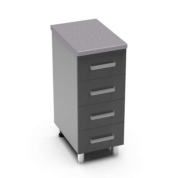 Купить рабочий стол 400 с 4 ящиками бомбей 4р4 - 6 584 ₽