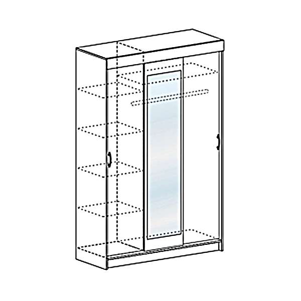 Купить шкаф-купе шкк551 бася - 13 766 руб.