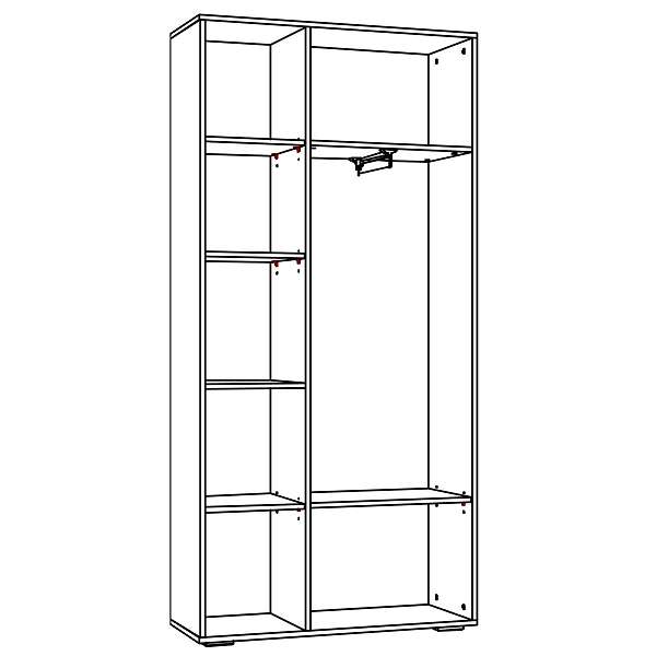 Купить шкаф для одежды с зеркалом livorno нм 013.36 - 19 999 руб.