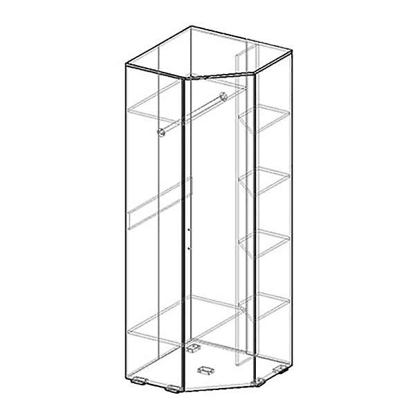 Купить шкаф угловой 440 виктория - 15 260 руб.