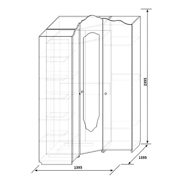 Купить шкаф жемчужина угловой кмк 0380.13 - 61 291 руб.