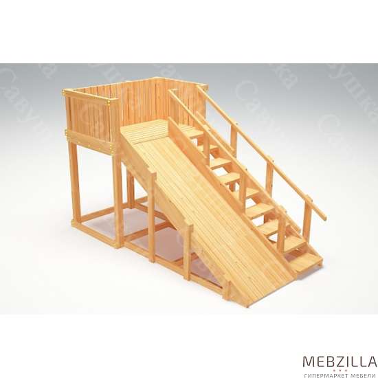 Купить зимняя деревянная горка савушка зима wood 3 - 78 000 руб.