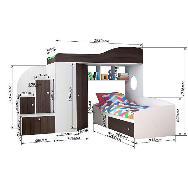 Купить кровать двухъярусная кадет 2 - 40 850 руб.