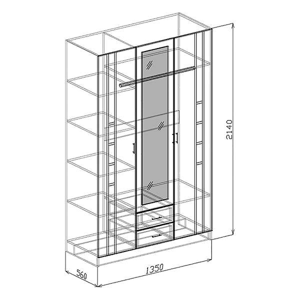 Купить шкаф трехдверный палермо - 23 122 руб.